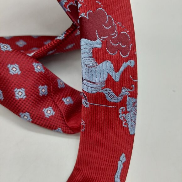 Three Musketeers Pattern Red Necktie Ted Blue - Picture 10 of 10